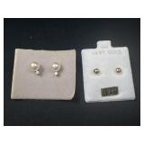 14K Gold stud earrings