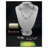 Sterling Silver beaded necklace, earrings, & more