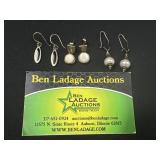 3 Sterling Silver earrings
