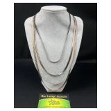 3 Sterling Silver Necklaces