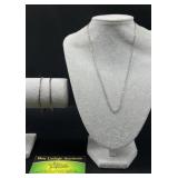 Sterling Silver necklace and 2 bracelets