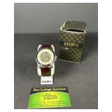 Elgin Skeleton Dial Wristwatch w/Box