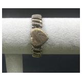 Ladifair 1/20 12K Sterling Silver Heart Bracelet
