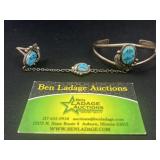 Sterling Silver Turquoise Cuff & Ring Set