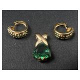 Sterling Silver Earring & Charm