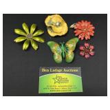 5 Floral Decorative Brooches / Pins