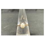 10K Yellow Gold Oval Opal Ring