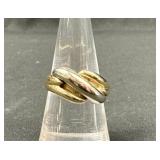 10K Gold Two Tone knot ring