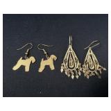 2 Sets of 10K earrings