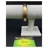 Gold Washed Sterling Silver Bangle Bracelet