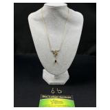 10K Multi-Gemstone Necklace & Earring Set