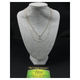 (2) 10K Gold Pendant & Chain necklaces
