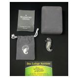 Waterford Crystal seahorse brooch