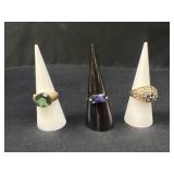 3 Sterling Silver Fashion rings
