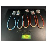 Navajo Oyster Necklaces and Earrings