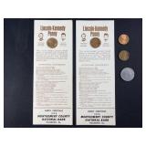 2 Lincoln-Kennedy pennies, 1914 s wheat penny,