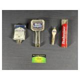 4 Budweiser brand tap handles