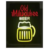 Old Milwaukee Beer Lighted Sign - Works!