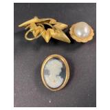 Avon brooch & 2 more
