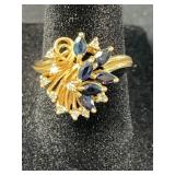 Gold stoned ring size 7.5