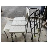 Brand new shower bench  & walkers