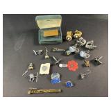 Vintage tie bars, clips & cuff links