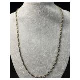 Sterling Silver Italy woven Chain -22" Chain-6.01g
