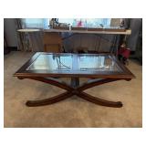 Very Nice Glass Top Coffee X-Base Table