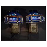 2 Busch Beer Stained Glass Lighted Wall Sign