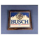 Wooden Busch Beer Clock