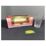 Budweiser Die-Cast Bank and Glass