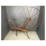 Large Antique Spinning Wheel