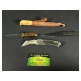 Pocket Knife, Boot Knives, and Fillet Knife
