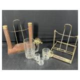 Crown Royal dispenser and glassware