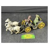 Cast Iron carriage and horses