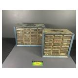 2 Metal Akro Mils Tool Shop Storage Containers