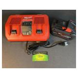 Milwaukee Rapid Charger & M18 Red Lithium Battery