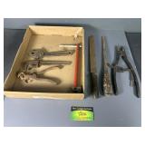 Pipe Wrench, File, and More Tools