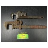 One Ridgid pipe wrench and other pipe wrench