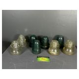 Bucket of Glass Insulators