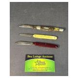 3 Small Pocket Knives
