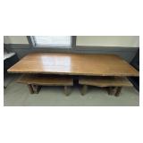 Live Edge Table with Bench Seating - Farm House St