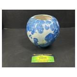 Signed Folse studio pottery crystalline glaze vase