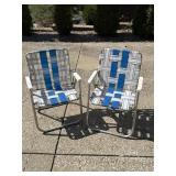 2 Sunbeam Folding Lawn Chairs