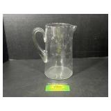 Etched Glass Pitcher
