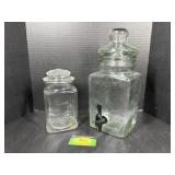 Glass Drink Dispenser and Canister