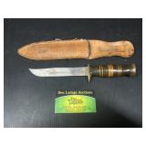 Knife with Leather Sheath