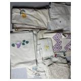 Some embroidered linens and more un-embroidered