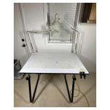 Art Desk with lamps and chair