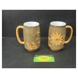 Handmade Flower Pattern Mugs